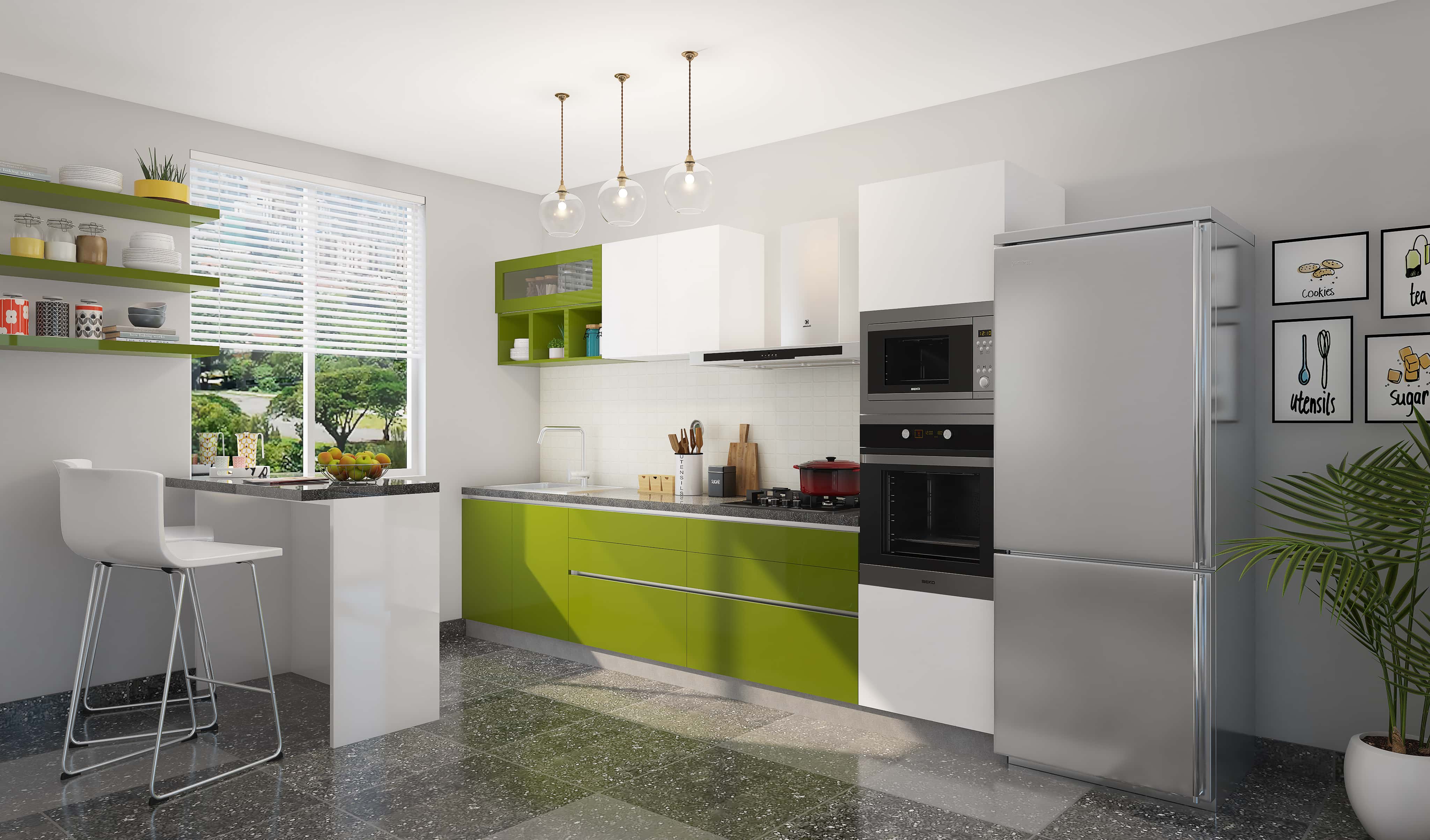 Kitchen Trends Two Toned Kitchen Cabinets   HomeLane Blog