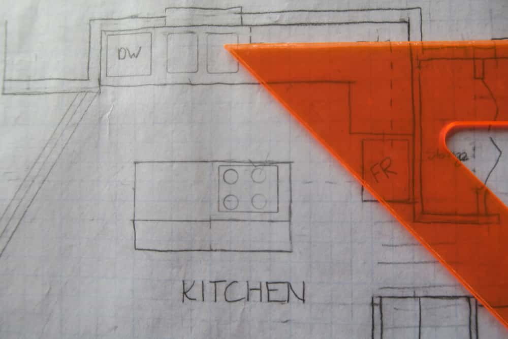 Kitchen work triangle work flow