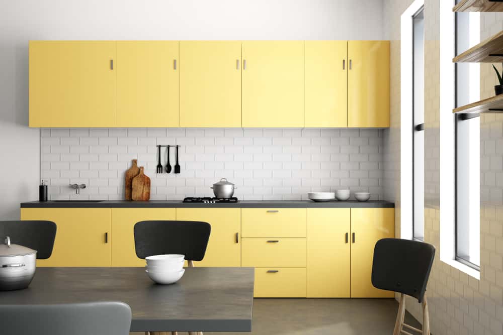 light yellow kitchen design