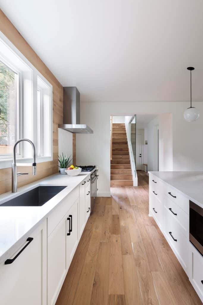 White colour kitchen interiors