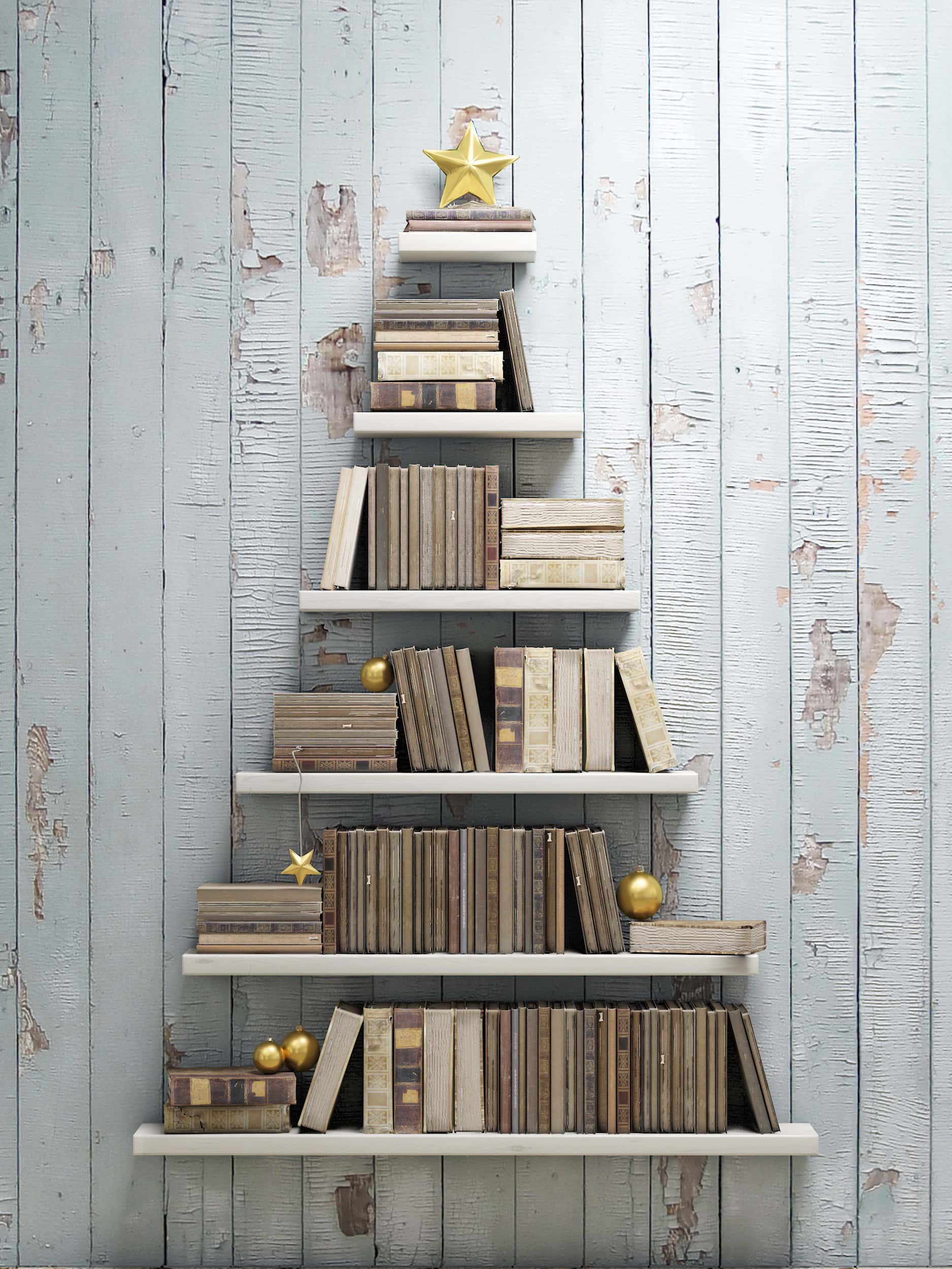 bookshelf inspired from Christmas tree