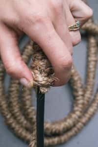 Jute wrap extension for Wire