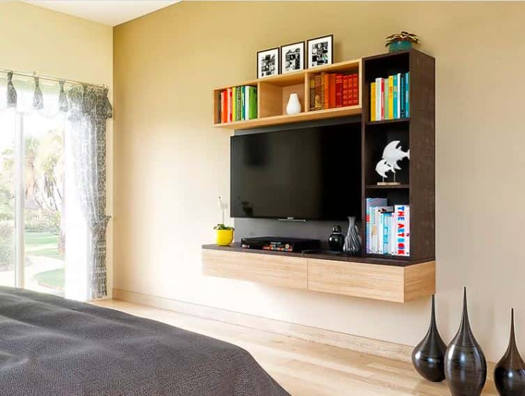 wall mounted tv units with storage