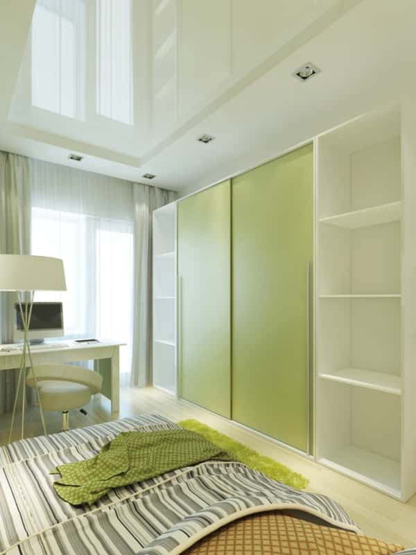 open shelves for small bedroom