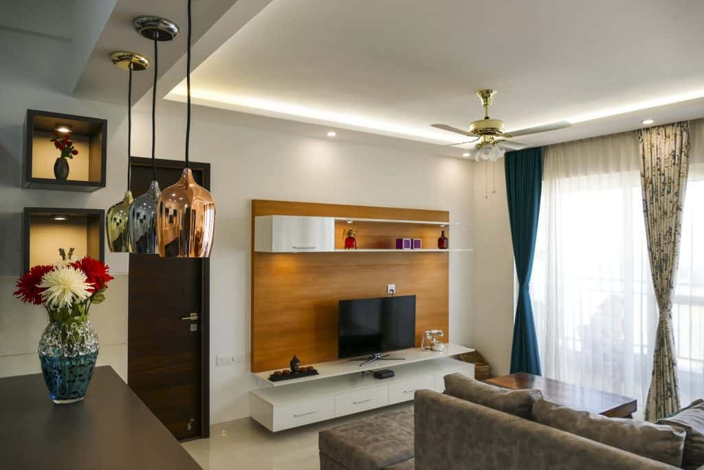 Living room design by HomeLane 