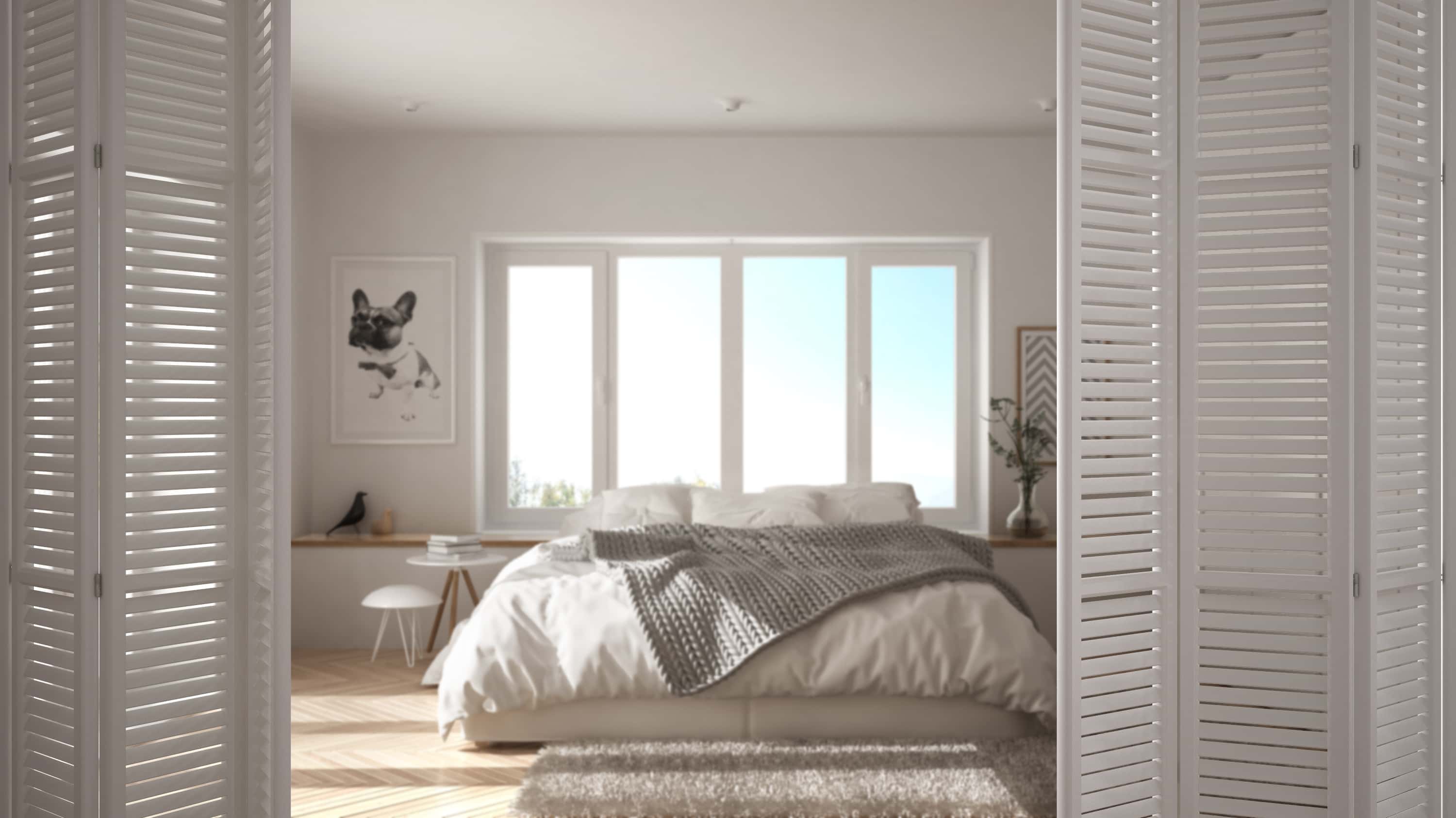sliding shutters in bedroom