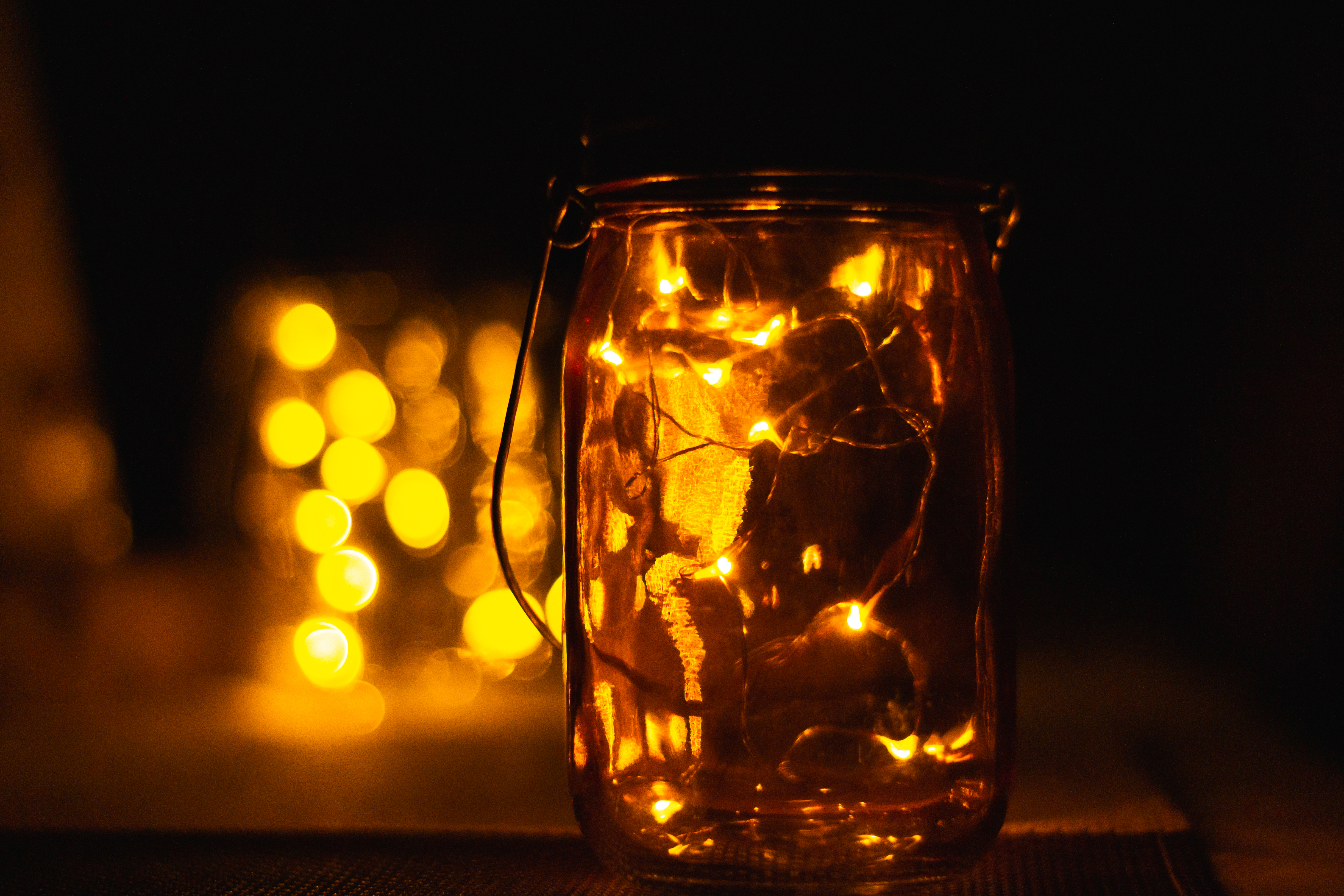 Fairy Lights with Mason jar