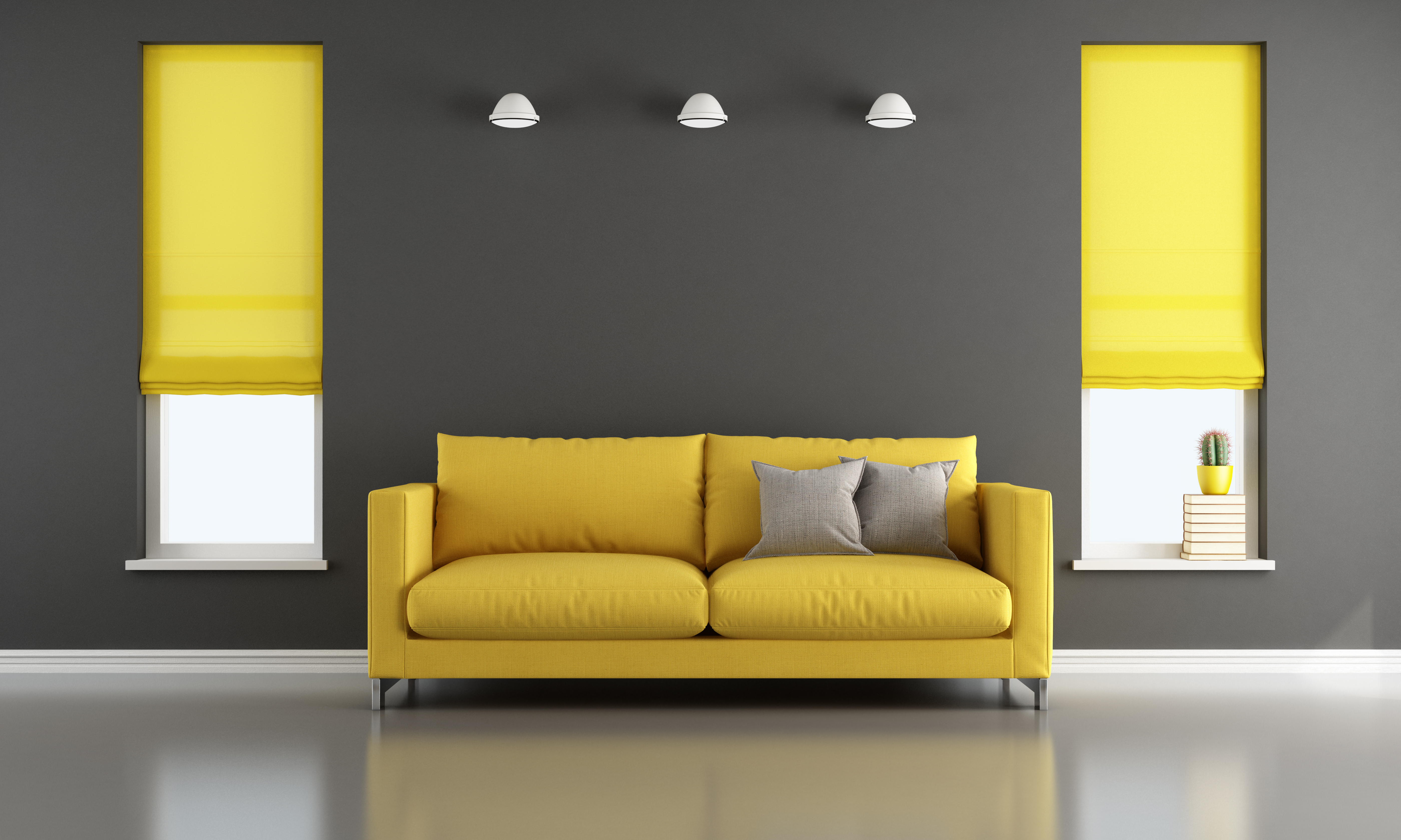 Yellow sofa for living room