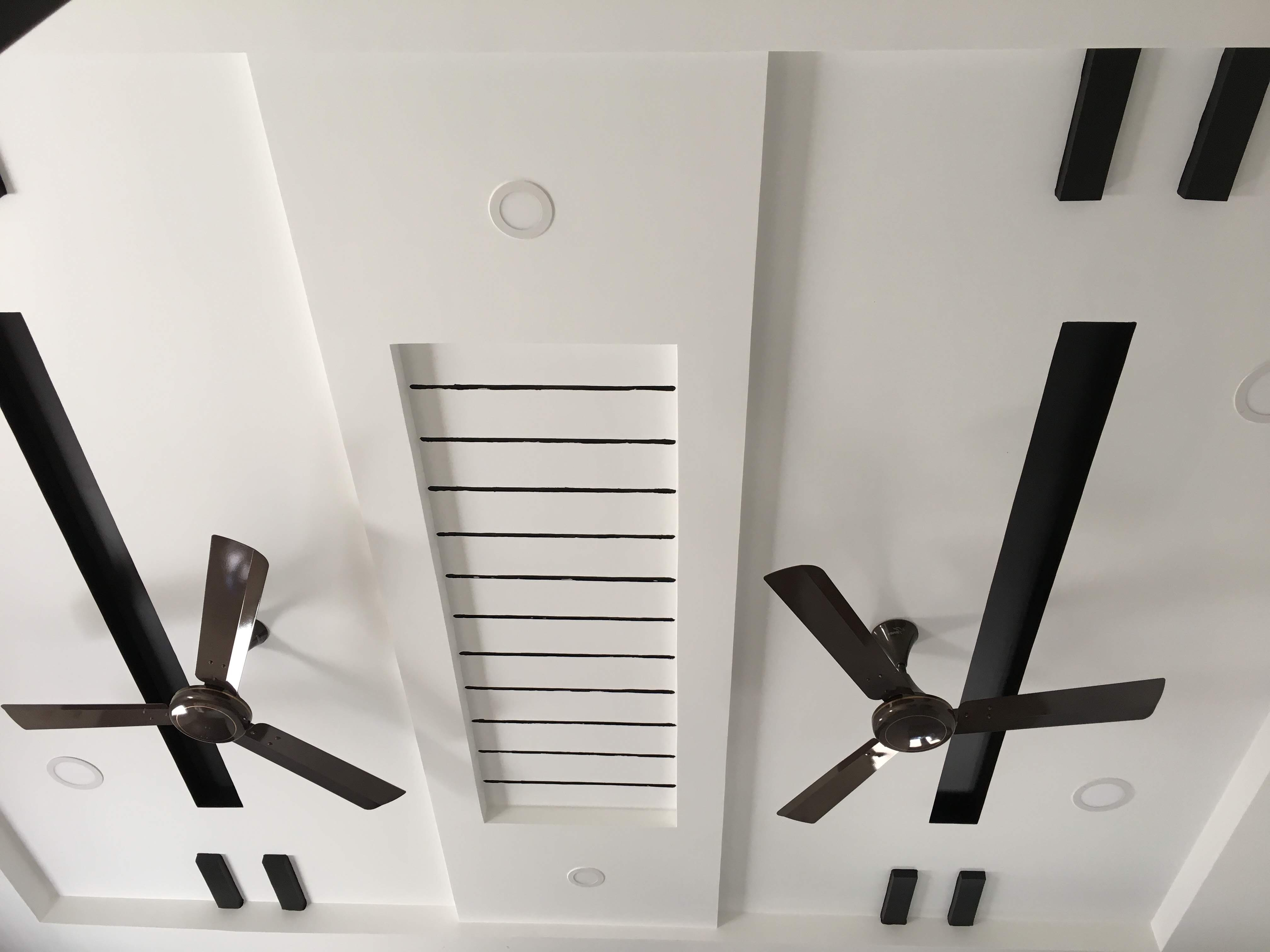 False ceiling design with two fans