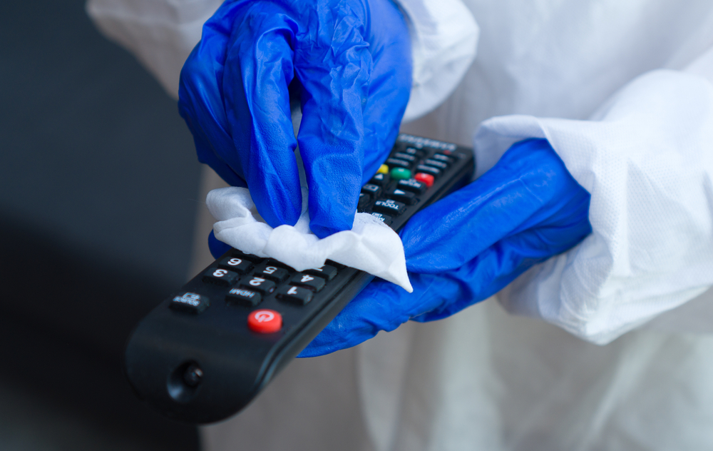 sanitizing TV and remotes