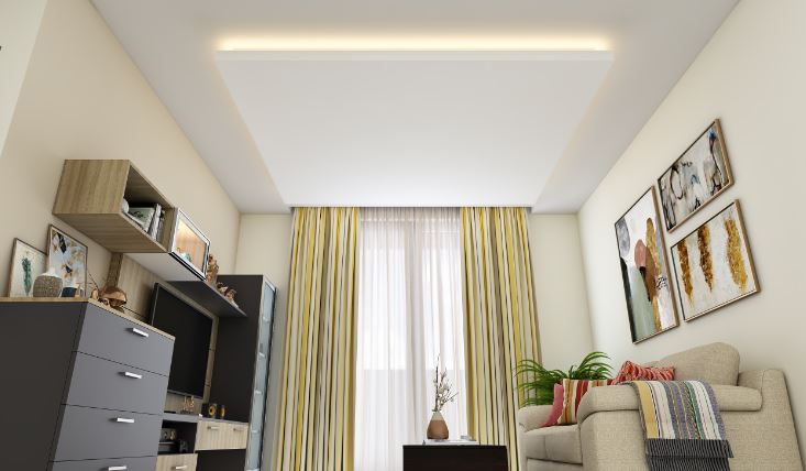white false ceiling for living room