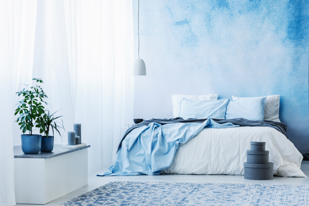 textured blue colour wall