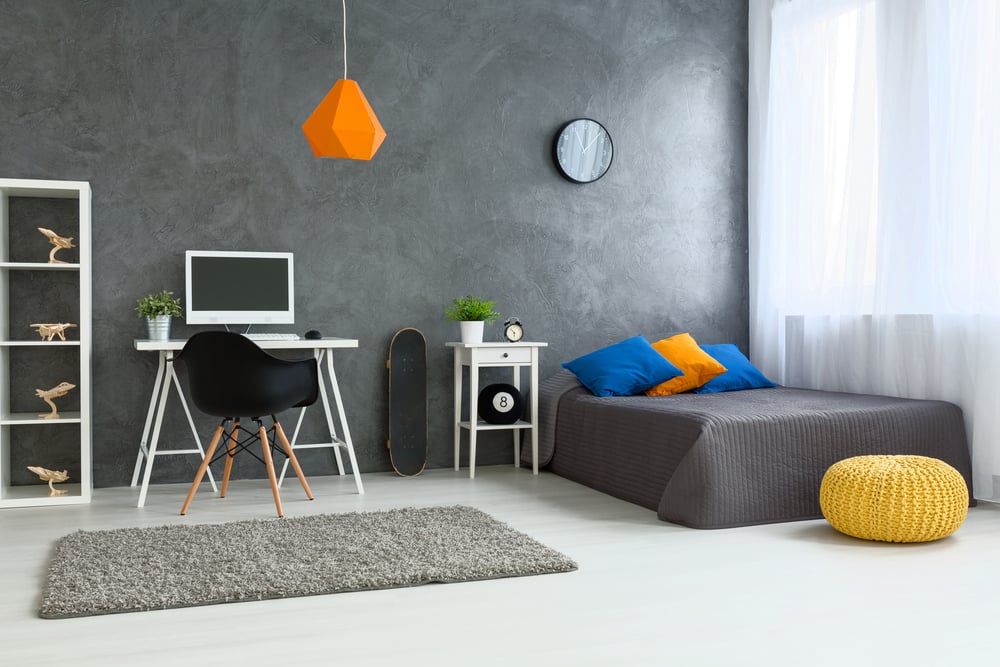 grey colour interior design theme