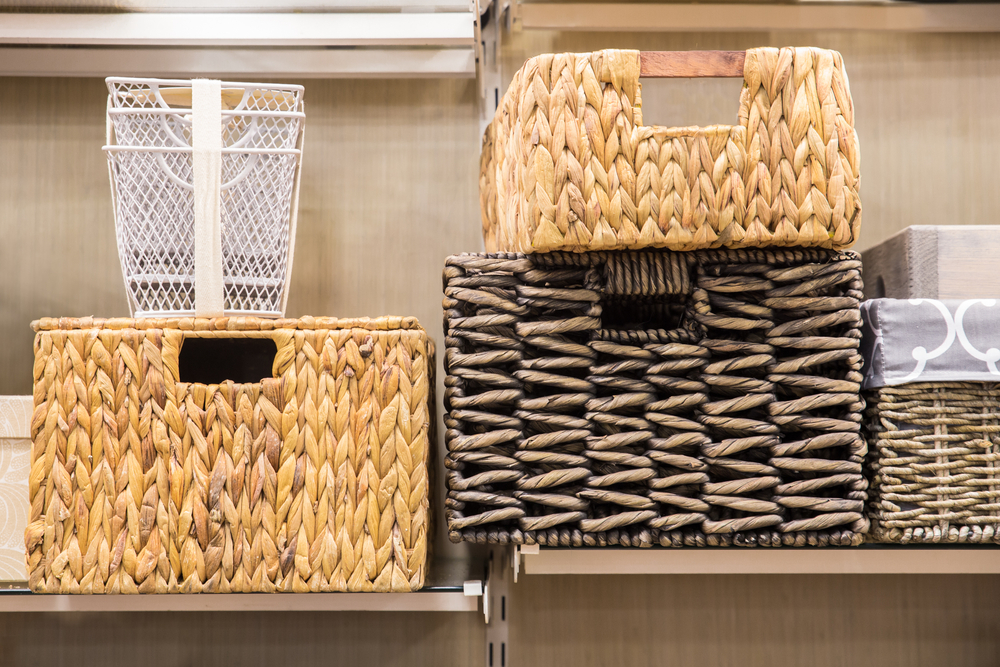 wicker baskets for wardrobe 