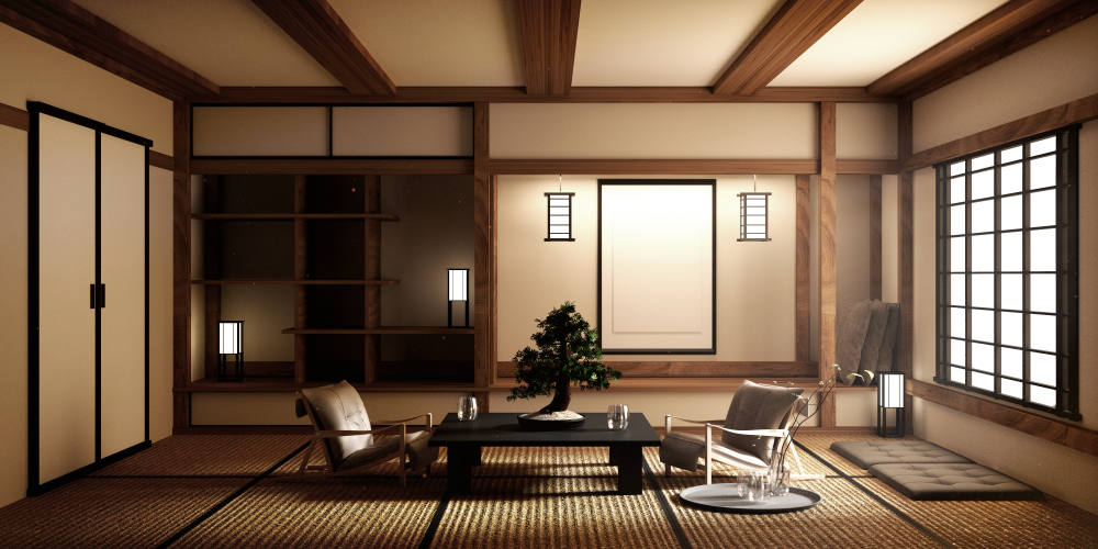 Japanese inspired living room