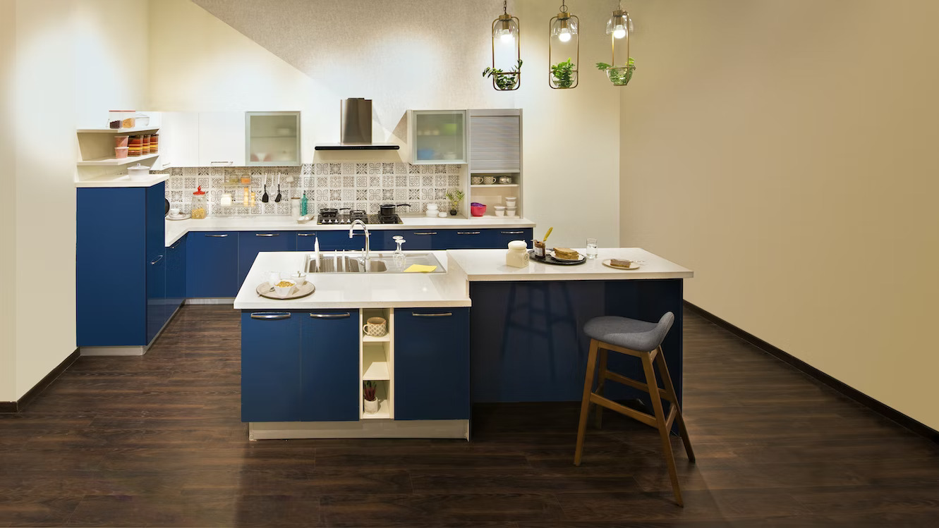 island modular kitchen layout