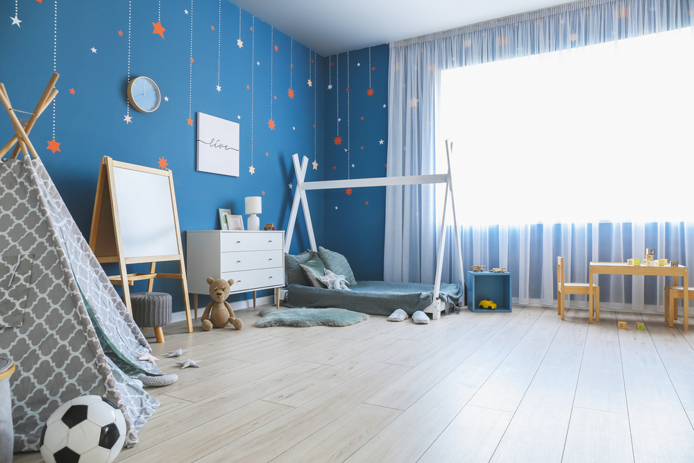 shades of blue for children’s bedroom