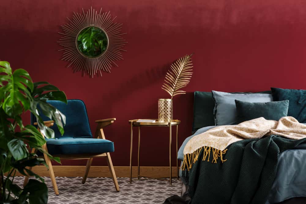 bold contrasts for jewel tones interior