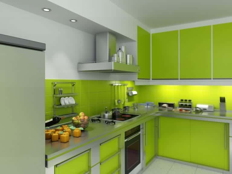 pistacchio green kitchen design