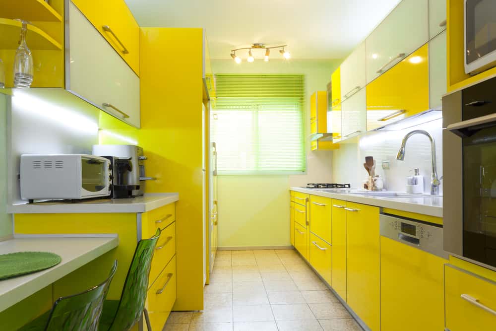 sunny yellow kitchen