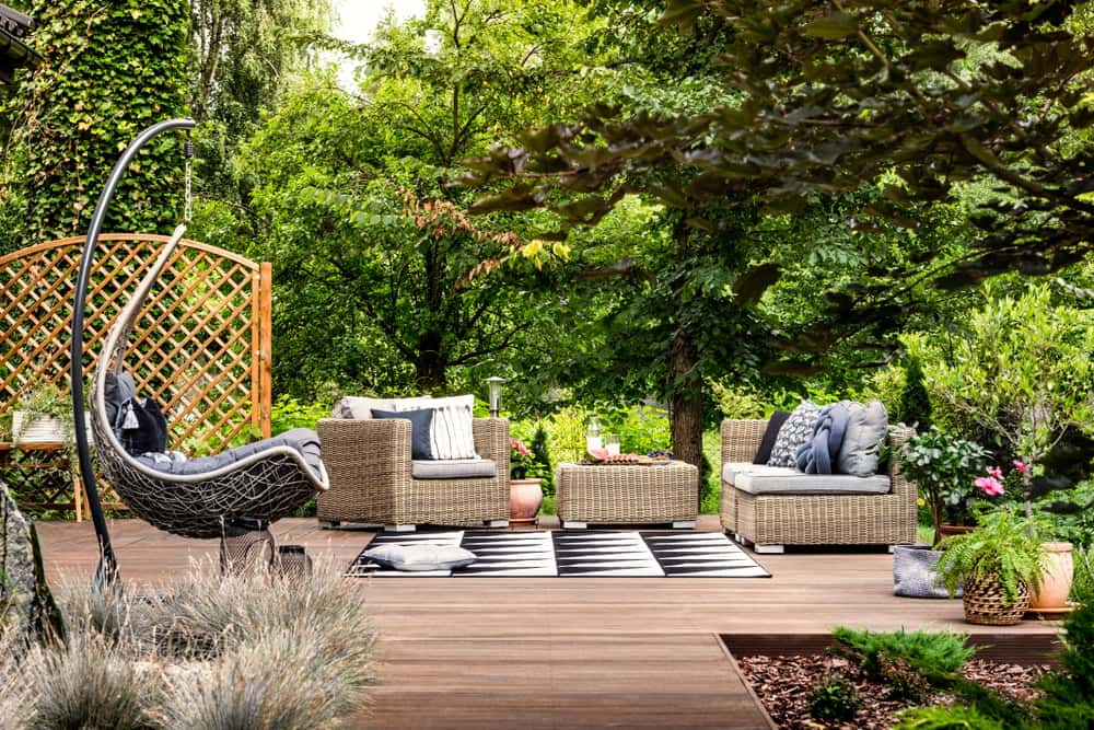 terrace garden include relevant furniture