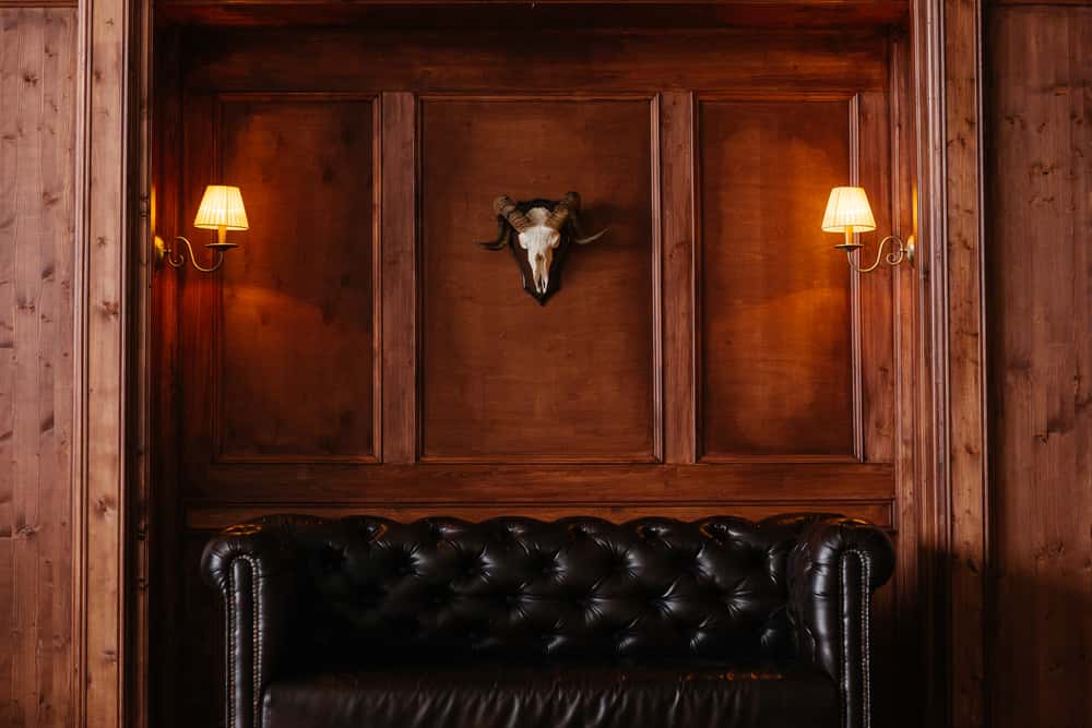 classical dark wood style paneling