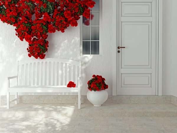 elegant white colour wooden door
