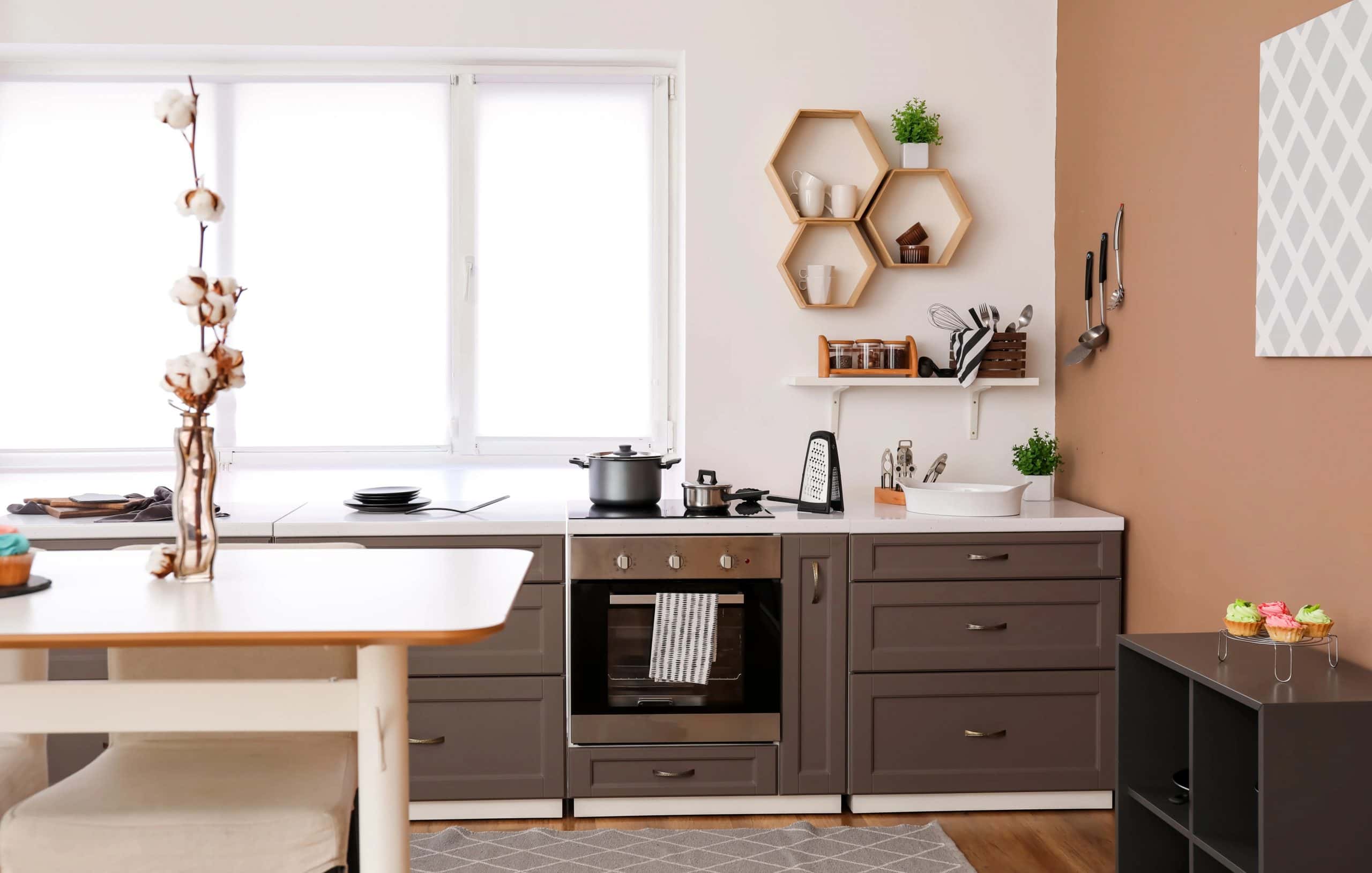 kitchen with different shades of sand