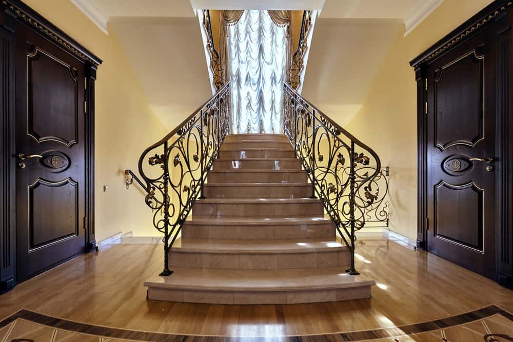 ornate wrought iron staircase railings