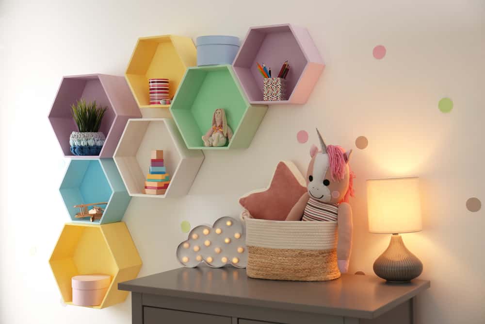 wall storage for children's toys