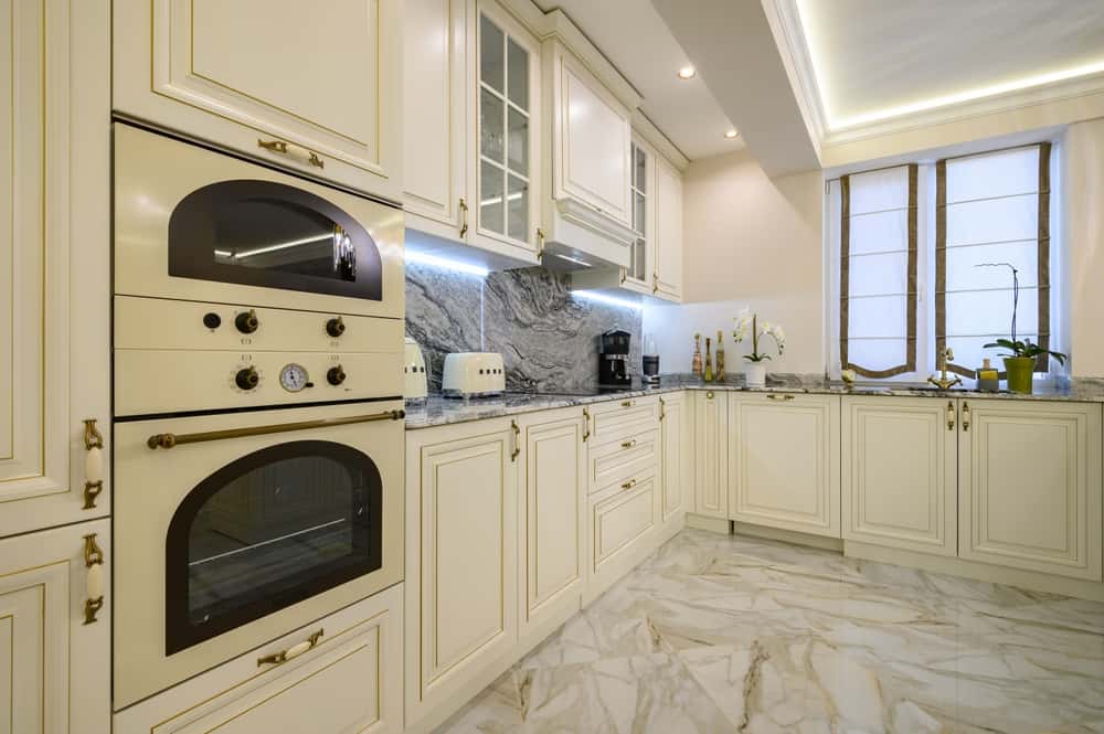cream colored kitchen