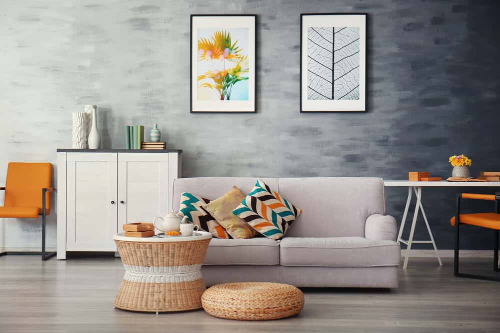 geometric pattern minimalist living room