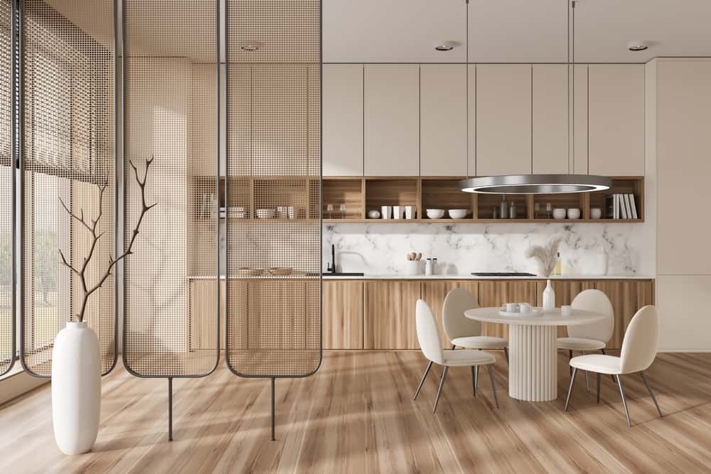 chic hall and kitchen partition design