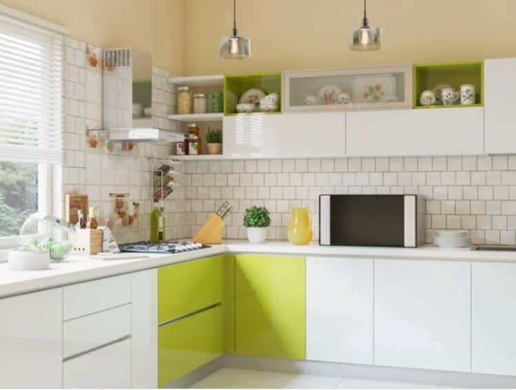l-shaped modular kitchen