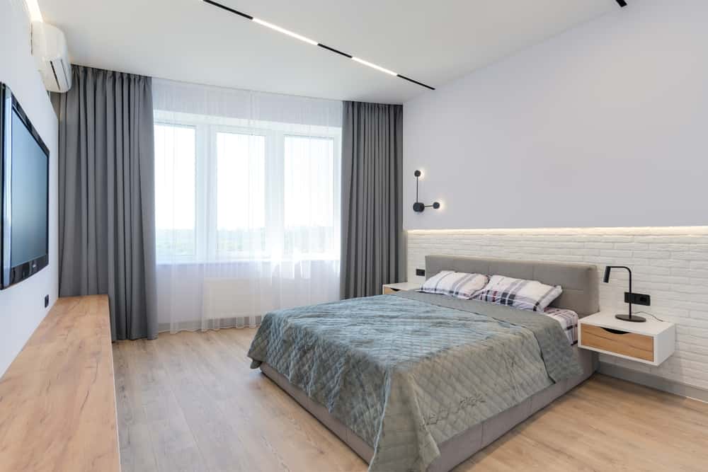 grey color guest bedroom