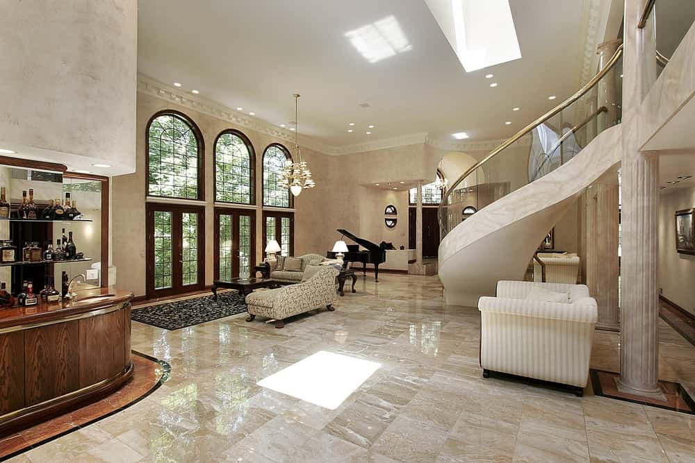 marble flooring for living room