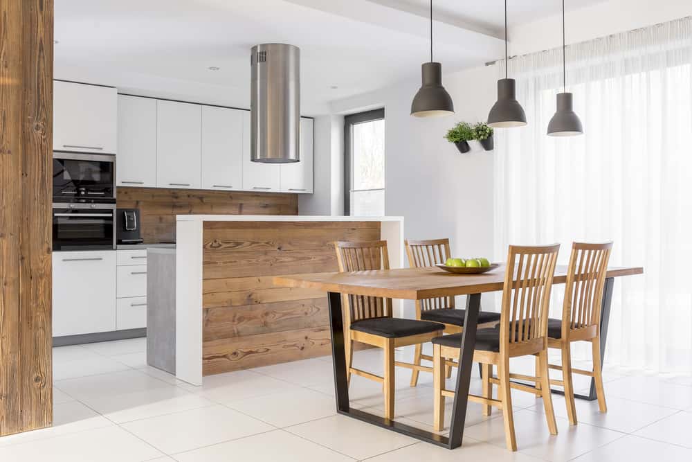 wooden and white rustic kitchen furniture