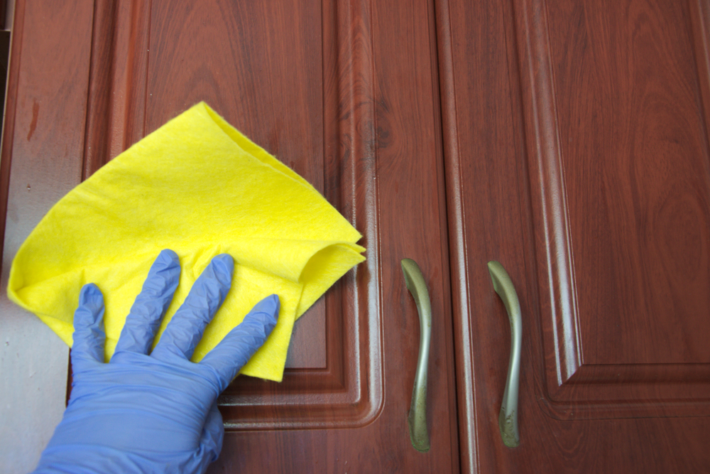 cleaning laminated surfaces
