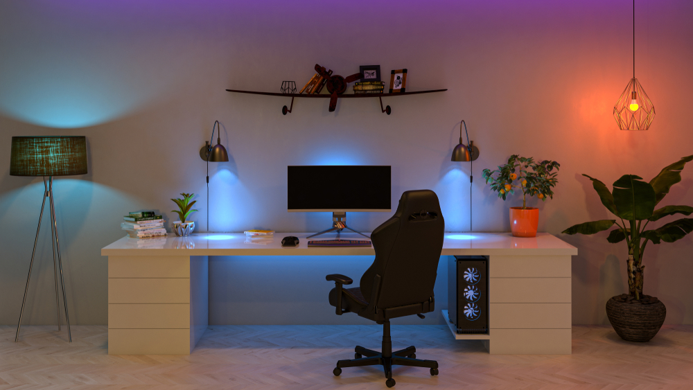 Office space in bachelor pad