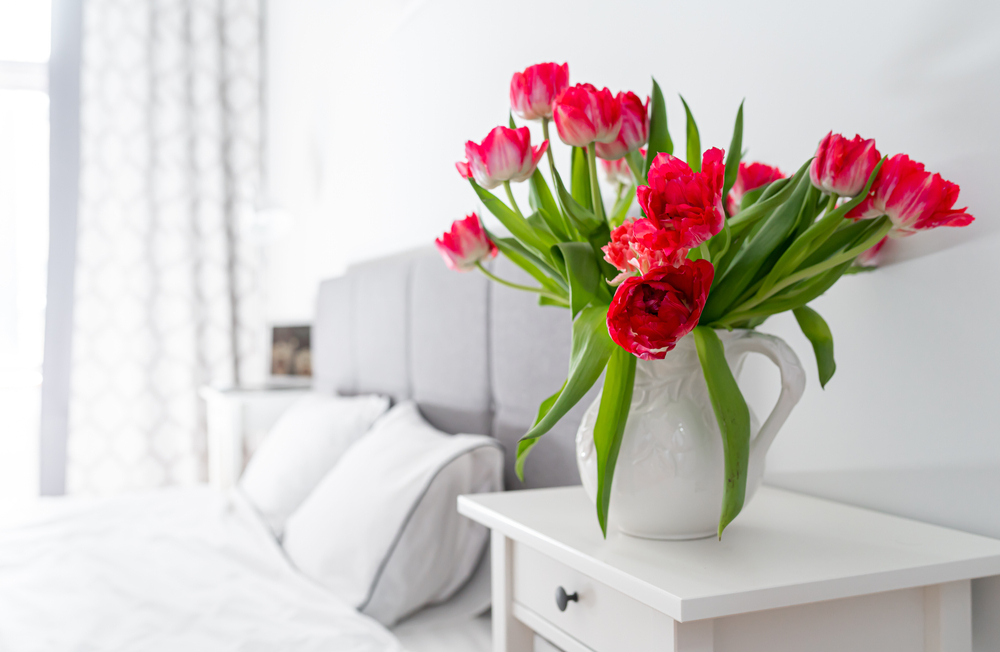Add flowers to your bedroom