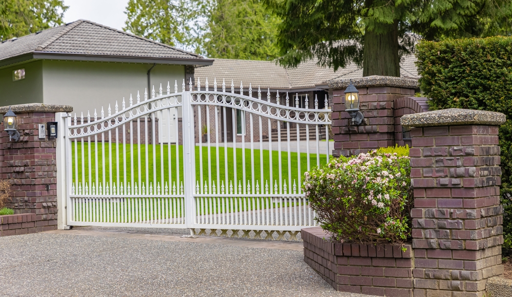 transitional style front gate