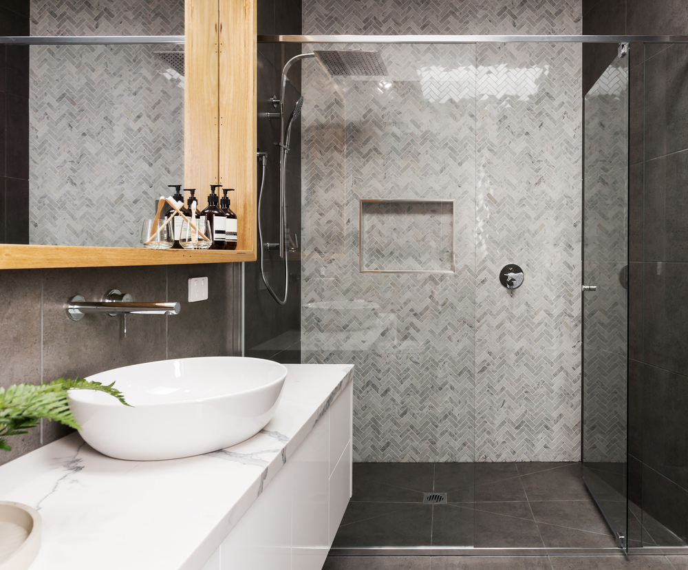 latest tile trends for the bathroom