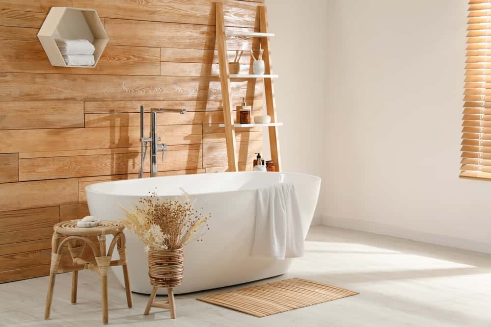 bathroom design with bathtub