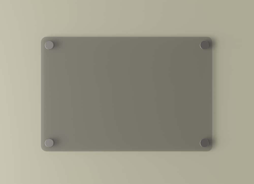 frosted glass name plate