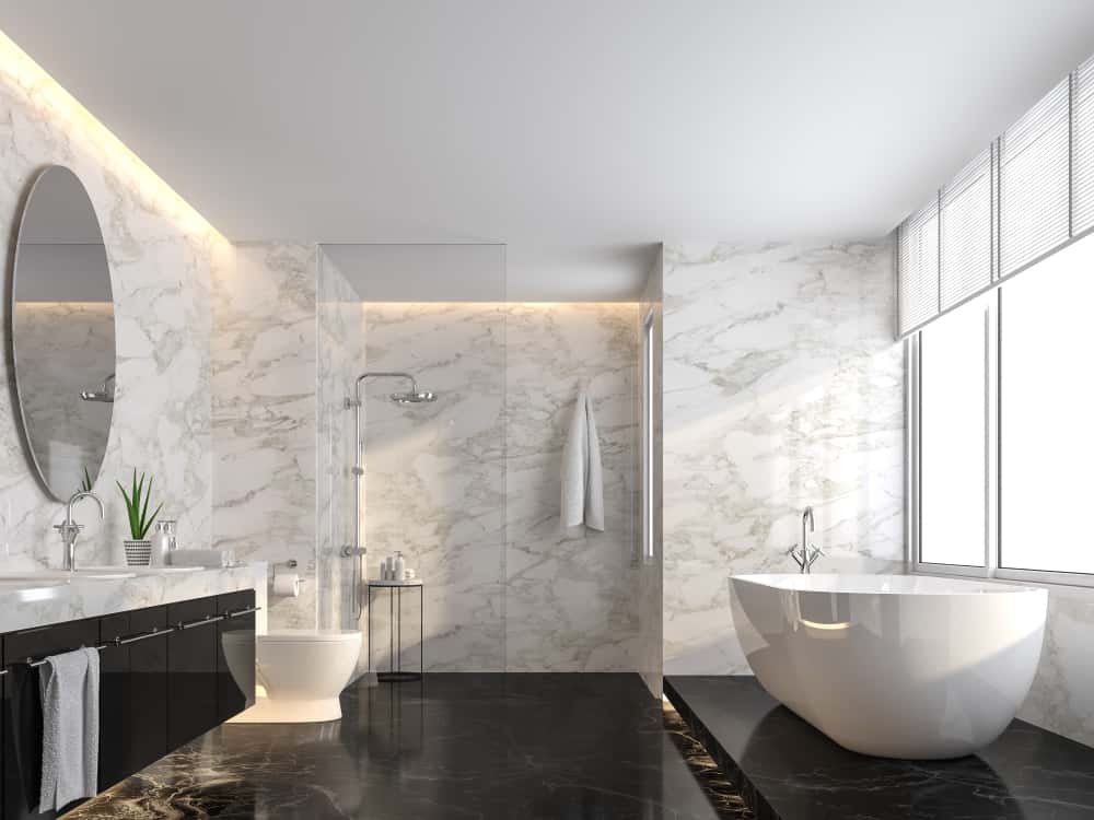 marble bathroom tub design