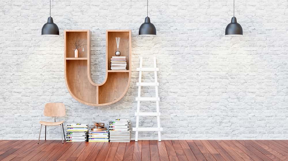 u-shaped shelves