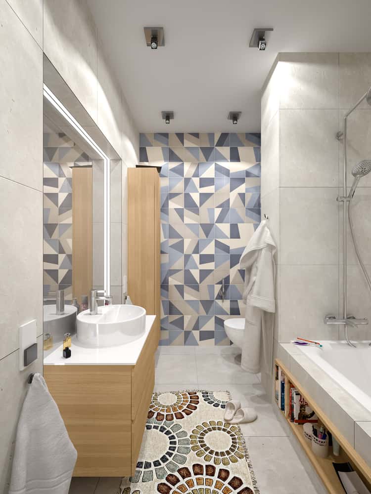3D scandinavian bathroom tiles