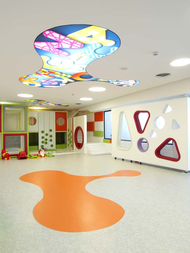 abstract themed false ceiling wallpaper