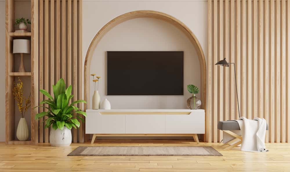 arched tv unit design - 10 ideeën voor tv-meubels om uw woonkamerinrichting te versterken