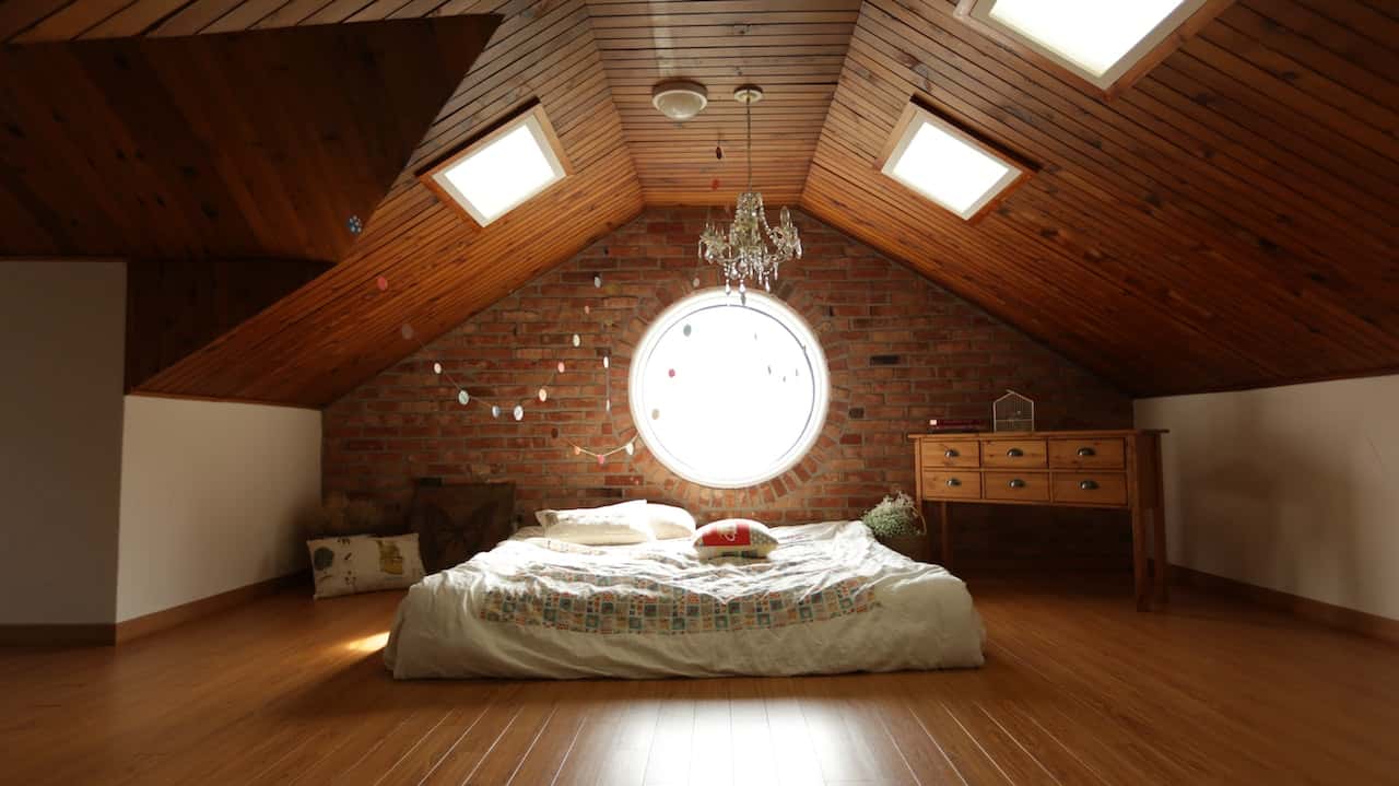 attic plywood ceiling design